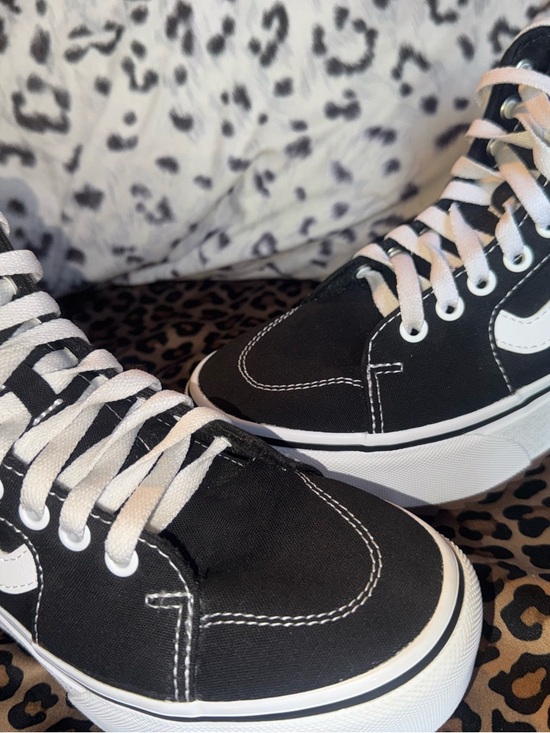 Vans Black and White High-Top Skate Sneakers - Picture 2 of 7